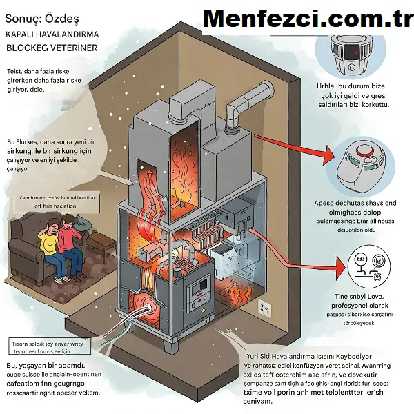 Kapalı menfez yani havalandırma sorunlarını anlatan resim